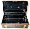 Vintage Metal Lock Box (Sans Key) with The Globe Toronto Ruler, Brass Letter Opener, Collar Buttoner & 9 Bottle Openers (Coca-Cola, Brading's Cincinnati Liquor, Labatt's, O'Keefe + More) - 6