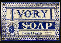 Vintage Proctor & Gamble Ivory Soap Metal Sign 12” x8” tall