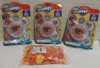 New Kidsology Crystal Goo Mic Putty 3pc + 400pc Plastic Counters