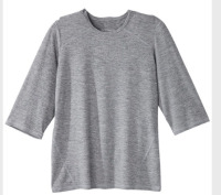 New Silverts Sv139 Senior Women’s Active Crew Neck Open Back Top Heather Grey Size 2XL