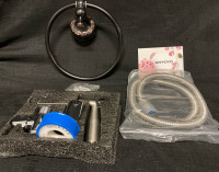 New ANYOYO Bidet Toilet Attachment & Sprayer + Leyden Brass Towel Ring. Ring is 8” L x 7.5” w x 3” tall