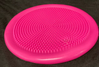 Pink Yoga Ball Massage Inflatable Balance Cushion Disk 13.5” L x 13.5”w x 1” tall