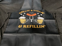 New Grilling & Chillin & Refillin Barbeque Apron 25&rdquo; w x 32&rdquo; tall