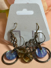 Dichroic Nebula Sterling Silver Droo Earrings Celtic Knot Drop Earrings - 6