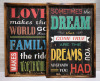 2 Wooden Signs with Sayings - 15.75" x 23.75"