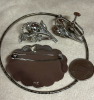 Sterling Silver Brooch Earrings and Bangle Signed - 5