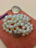 Lustrous White Fresh Water Knotted Pearl Strand 15 Inch Box Clasp - 3