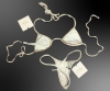 [Adults Only] New Size XSmall | Laina Rauma Off-White Denim Thong & Matching Bralette | Retails for Over $100! - 2