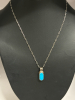 Stamped 925 Mexico Blue Turquoise Pendant 925 Chain 925 Coral Toe Ring 925 Drop Earrings - 6