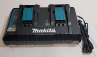 New - Makita DC18RD 2-Port 18V Lithium-Ion Dual Port Rapid Optimum Battery Charger . Charger Only