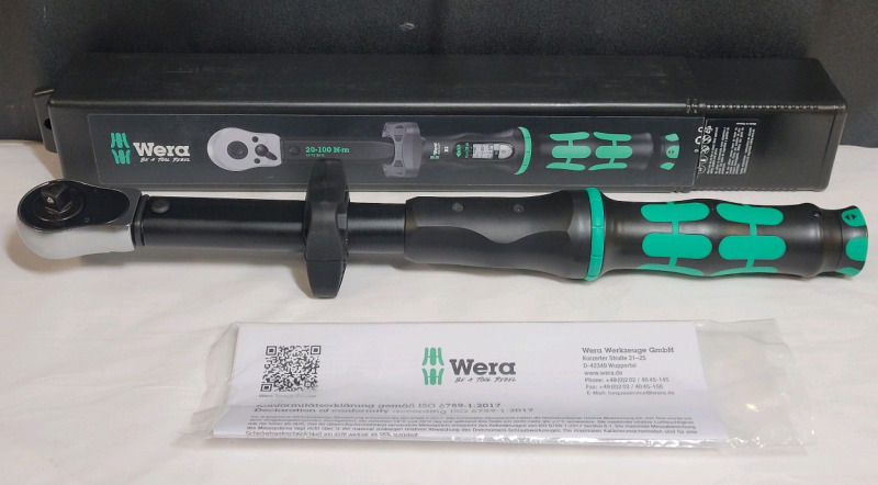 New , Open - Wera 3/8" Click-Torque B 2 Torque Wrench w/Reversible Wratchet . Retail $240