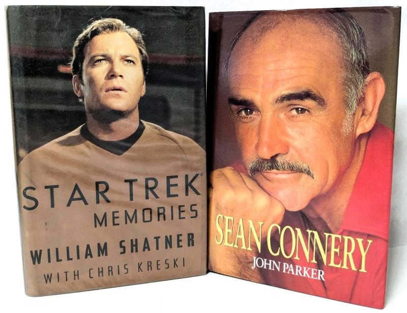 2 Vintage 1993 Hardcover Biographies | Star Trek Memories by William Shatner & Sean Connery by John Parker