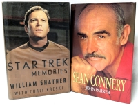 2 Vintage 1993 Hardcover Biographies | Star Trek Memories by William Shatner & Sean Connery by John Parker