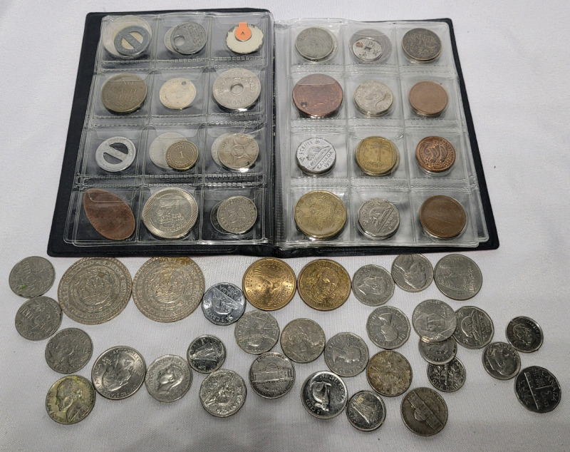 World Coin & Token Lot - Canada, USA , Mexico, Cuba plus more