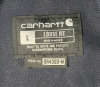 New - Carhartt Mens Loose Fit Firm Duck Insulated Bib Overall , Size Large . Navy Blue . Small marks on back , see photo . Retail $200 - 3