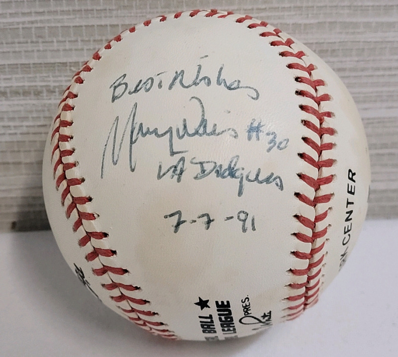 Maury Wills LA Dodgers Signed Baseball , No COA