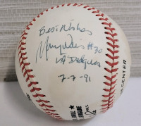 Maury Wills LA Dodgers Signed Baseball , No COA