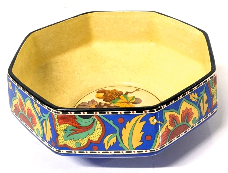 Vintage Stratford England Porcelain Octagonal Fruit Bowl | 7.4" Diameter x 3.3" Tall