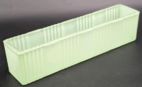 Neat Vintage Art Deco Rectangular Satin Glass Fridge Container | 9" x 2" x 2.15" Tall