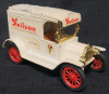 ERTL Neilson's 1913 Ford Model T Van Die Cast Coin Bank . Measures 6" long . Some wear on edges , tires have cracks to rubber - 2