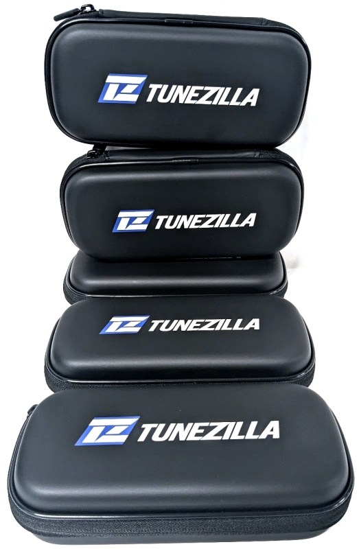 5 New Tunezilla-Branded Hard Zippered EVA Cases | 8.5" x 4.2" x 2" Tall ea