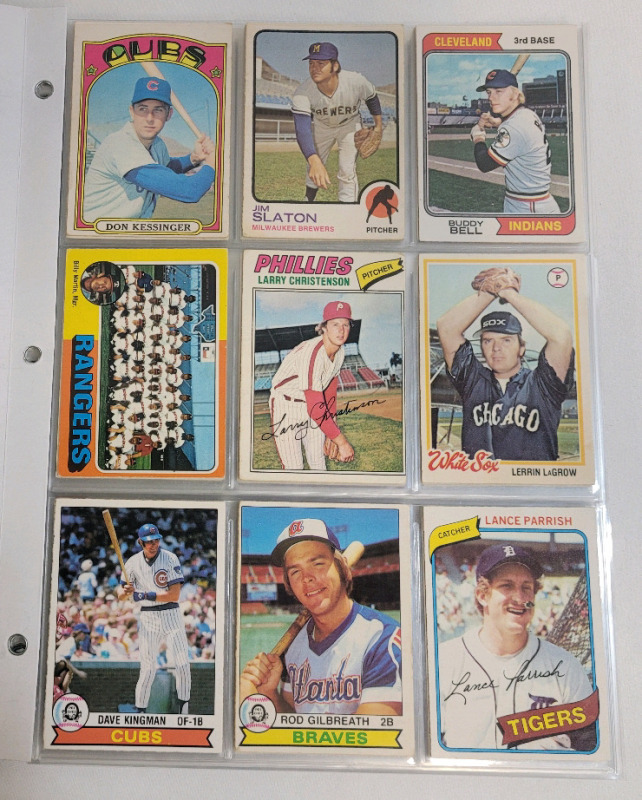 1972 - 1992 O Pee Chee MLB Baseball Trading Card Singles . 108 Cards , No Doubles
