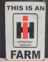 New - International Harvester Farm Tin Sign , measures 8"&times;11"