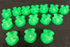 New 15 Miniature Green plastic Frogs 2.5” L x 2”w x 1.5” tall - 3