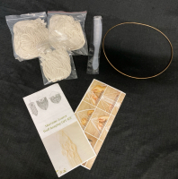 New Macrame W Leaves Wall Hanging DIY Kit w instructions Metal Ring 8” L x 8” w