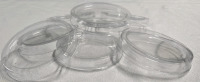 1000pcs New | Clear Plastic Lids For Disposable Cups | * Fits Cups With 3.5" Diameter Top *