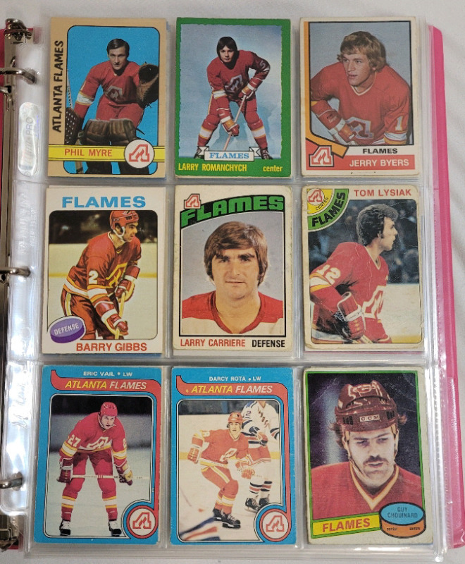 1972 - 2021 NHL Hockey Atlanta / Calgary Flames Trading Card Singles . 227 Cards , No Doubles