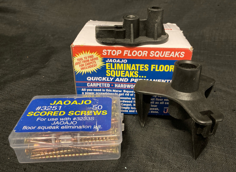 JAIAJO #3251 Floor Squak Elimination Kit w 50 Scored Screws 3.5” L x 3.5” w x 3.5” tall