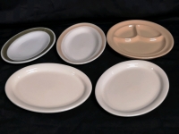 5 Vintage Hotel Ware Serving Platters + Plate 9-10" Long
