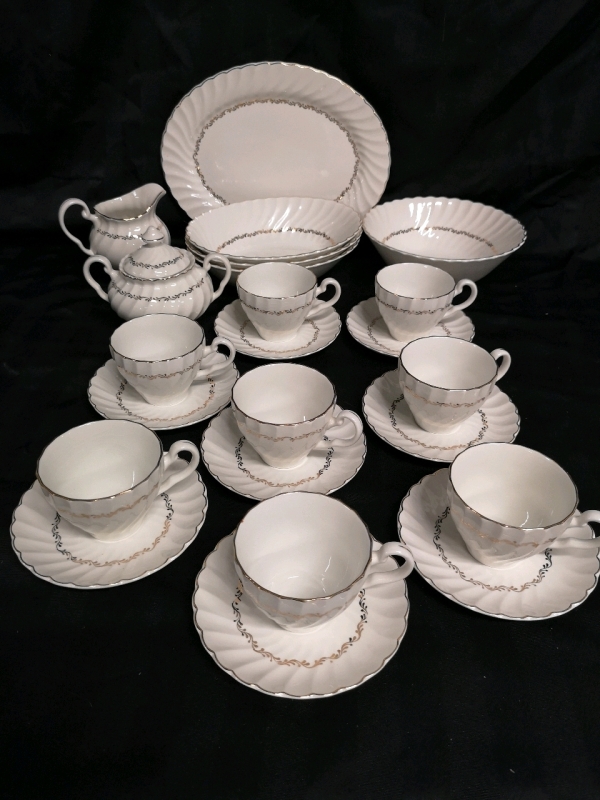 Vintage Johnson & Bros. Ironstone Snowflake Regency Dishes