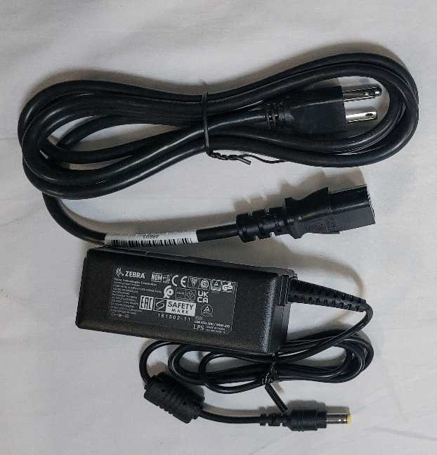 New - Zebra FSP025-DYAA3 Replacement Power Cord for Zebra Mobile Label Printer