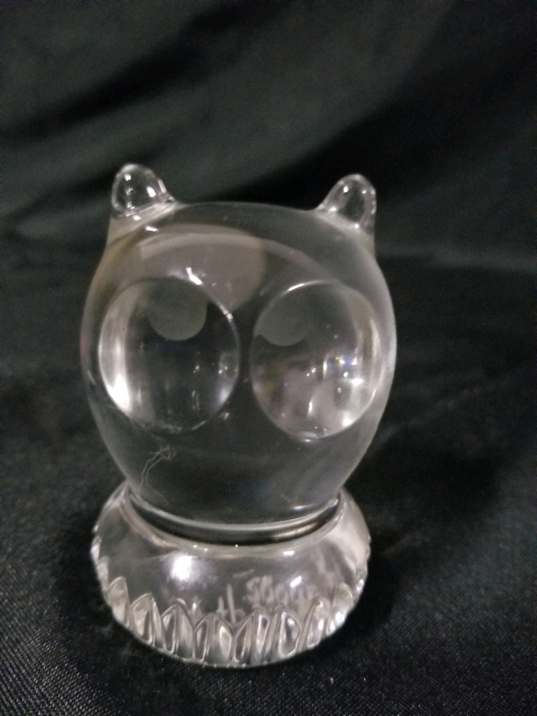 Signed SPODE crystal owl
