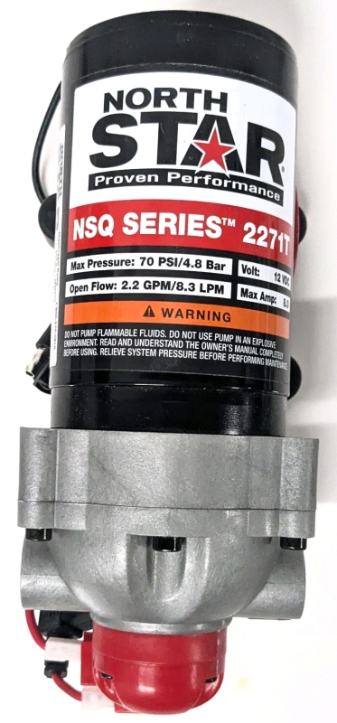 New North Star NSQ Series 2271T On-Demand Diaphragm Pump 3/8" NPT Ports for Sprayers & Fluid Transfer | 1.2 GPM | Retails for Over $100