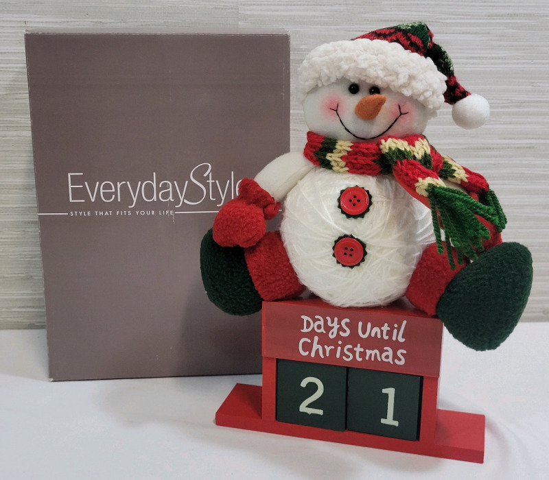 Everyday Style Snow Spun Countdown Days Until Christmas Home Decor , measures 11" tall . Fun Fact : Only 121 Days Til Christmas