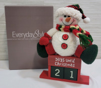 Everyday Style Snow Spun Countdown Days Until Christmas Home Decor , measures 11" tall . Fun Fact : Only 121 Days Til Christmas