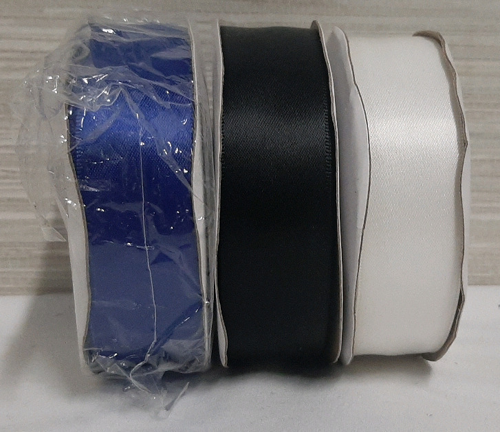 3 New Double Face Satin Fabric Rolls