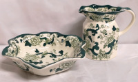 Vintage Masons Pitcher and Bowl