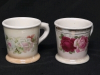 2 Vintage 3.5" Floral Pattern Mugs - Germany