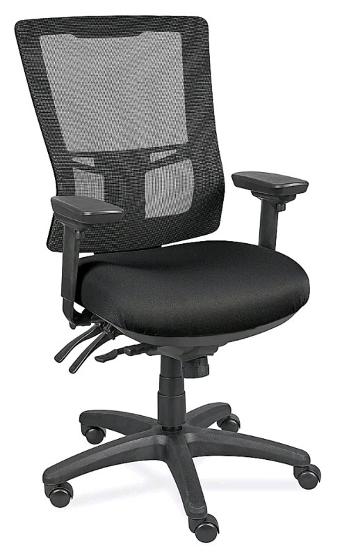 New Assembled | Ergo Black Mesh Chair With Adjustable Height, Back & Seat Tilt | *Retails For $379.99 Model # 249051