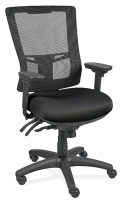 New Assembled | Ergo Black Mesh Chair With Adjustable Height, Back & Seat Tilt | *Retails For $379.99 Model # 249051
