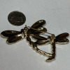 Double Dragonfly Rhinestone Brooch Rhinestones Enamel - 4