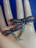 Double Dragonfly Rhinestone Brooch Rhinestones Enamel - 5