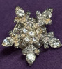 Dragonfly Crystal Ball Snowflake Pins Janus Rhinestone Brooch - 2