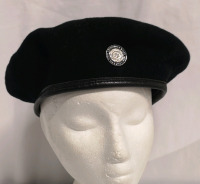 Vintage St John Ambulance St Jean Cadet Pin with Parkhurst Wool Beret 21" Circumference