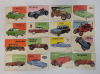 1954 Topps World on Wheels Trading Card Singles , 16 Cards , 7 Cards in Soft Sleeve Protectors