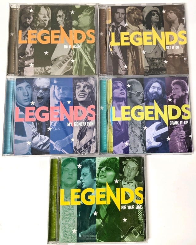 5 Classic Rock LEGENDS Music CDs: Do It Again, Get it On, My Generation, Crank it Up & For Your Love